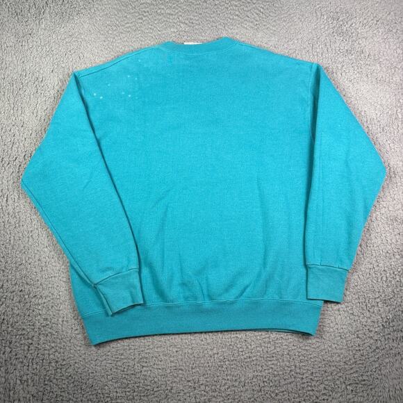 Vintage Florida Marlins 1997 Champions Sweatshirt Mens Large Teal Lee Sport - Picture 5 of 10